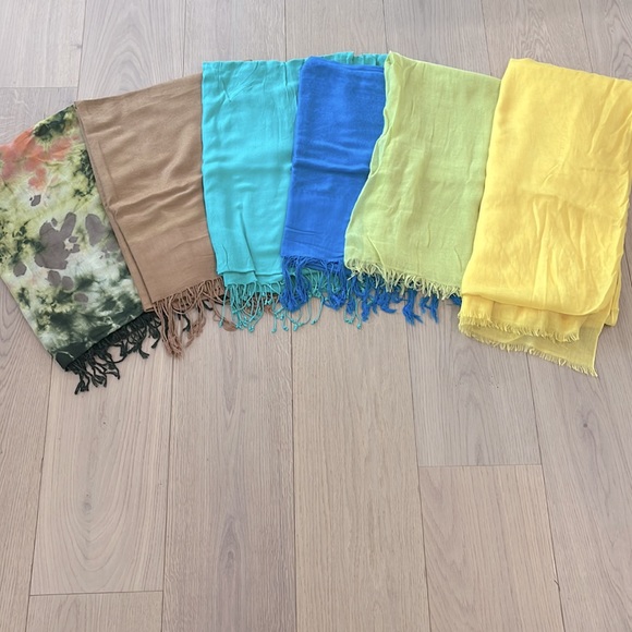 Accessories - Set of Six Pashminas/Scarves/Wraps of Various Brands and Colors